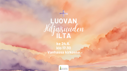 vesivärimaalaus vaaleanpunainen taivas