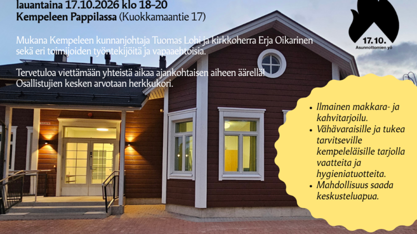 Asunnottomien yön mainos